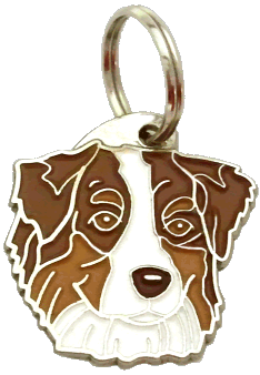 PASTOR AUSTRALIANO ROJO - Placa grabada, placas identificativas para perros grabadas MjavHov.